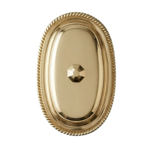 Beurrier ovale doré avec couvercle, en métal poli, vaisselle de table, usage culinaire, décoration de fête, style glamour, design solide - Product Image 4