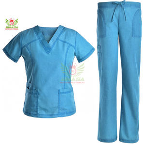 Conjunto de Uniforme Médico Transpirable de Manga Larga Personalizado 2024, Chaqueta Elástica para Enfermería, Uniformes Médicos Rectos, Conjuntos de Enfermería - Product Image 6