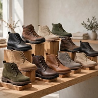 Chaussures décontractées en cuir véritable pour hommes de marque personnalisée, bottes Chukka antidérapantes, vente en gros, lot en liquidation, expédition immédiate, stock disponible BD