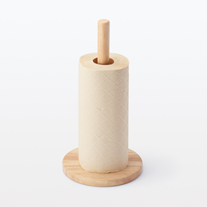 Modern <b>Wood</b> Kitchen Paper <b>Towel</b> Holder Stand with Tear Cord Free Standing Kitchen Tissue <b>Rack</b> - Product Image 6