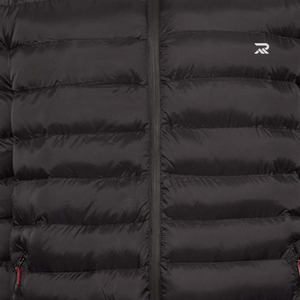Men's Black Down Puffer Jacket Stand Collar Zipper Closure Windproof Casual Winter Coat Regular Fit Polyester Shell - Product Image 2