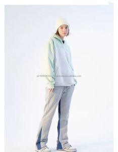 Pantalon de survêtement évasé en coton léger à taille haute pour homme, tendance mode 2026, personnalisable - Product Image 4