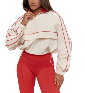 Nueva Chaqueta Corta Deportiva de Moda para Mujer, Cortavientos de Poliéster, Transpirable, Impermeable, con Bordado Reflectante - Product Image 6