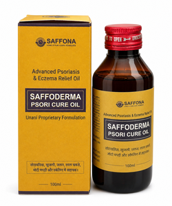 Huile de soin contre la psoriasis Saffoderma |   Huile Unani à base de plantes pour le soulagement du psoriasis et de l'eczéma – 100 ml - Product Image 1