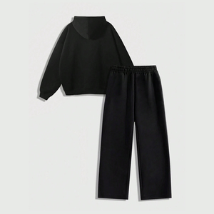 Conjunto Deportivo Personalizado Y2K para Hombre, Sudadera con Capucha y Pantalones Deportivos con Efecto Desgastado, Estilo Hip Hop Vintage, Corte Holgado, Moda de Invierno - Product Image 2