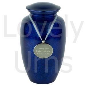 Urna Funeraria Soaring Azul para Cenizas de Adultos, Urna Metálica Conmemorativa, Elegante Accesorio Funerario con Diseño de Pájaro - Product Image 4