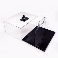 Boîte à jetons de poker en acrylique transparent avec serrure - Contient 400 jetons pour le Baccarat, le Texas Hold'em et la Roulette