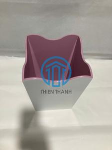 Elegant Handmade Lacquer Waste <b>Bin</b> Decorative Bathroom Bedroom Wastebasket Luxury Home Office Trash Can Premium Interior OEM ODM - Product Image 3