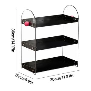 Organizzatore per Trucchi in Acrilico a 3 Livelli, Grande Scaffale per una Conservazione Efficiente - Product Image 1