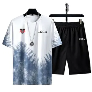Men Set Sports wear Summer T-Shirt Shorts Male Casual Custom Tracksuit Street wear Two Pieces Set 3d printed vintage Leisure