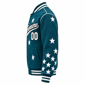 Blousons de baseball réversibles brodés coupe-vent grande taille pour hommes, col montant personnalisé, manteaux d'hiver – Vente chaude - Product Image 4