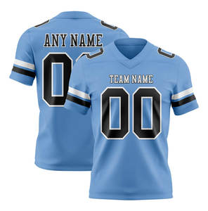 เสื้อฟุตบอลอเมริกันดีไซน์ใหม่ที่ดีที่สุดสำหรับผู้ชายและไซส์พลัส ผลิตจากโพลีเอสเตอร์ 100% แห้งเร็ว ระบายอากาศได้ดี - Product Image 1