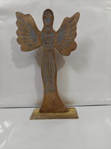 Angles en bois, angles découpés au laser, anges artisanaux en bois - Product Image 6