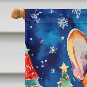 Bouledogue français Noël Grand Drapeau Multicolore Polyester Cour Bannière Oeuvre Porche Manches Pôle Décoratif Tenture Murale - Product Image 3