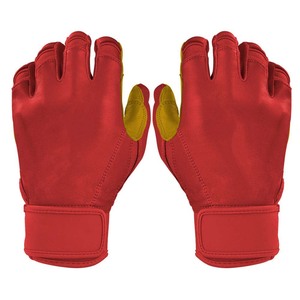 ELIXE SPORTS Gants de frappe en cuir rouge rembourrés avec fermeture auto-agrippante unisexe pour adulte, entraînement, ambidextres, flexibles et respirants - Product Image 1