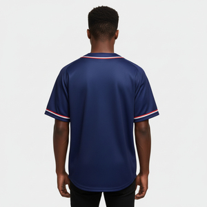 Custom Made Plus Size Polyester Sublimation <b>Baseball</b> Jersey <b>Sets</b> Half Sleeves Button Quick Dry Anti-Bacterial Breathable Sports - Product Image 4