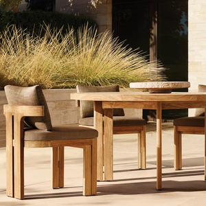 Modern Minimalist <b>Outdoor</b> Dining <b>Table</b> Solid Teak Spacious <b>Round</b> Design Durable Weather Resistant Hotel Terrace Furniture - Product Image 6