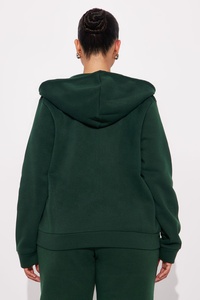 Women Hooded <b>Zipper</b> Sweatshirt Custom Fabric 100% Cotton Knitted Casual Wear Autumn Breathable Full Sleeve Regular Fit Casual We - Product Image 4
