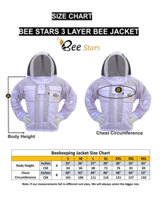 Beekeeping Ventilated Jacket 3 Layers Mesh for Beekeepers, <b>Bee</b> <b>Suit</b> Jacket with 2 Hoods Fencing & Round Brim Hat - Product Image 6