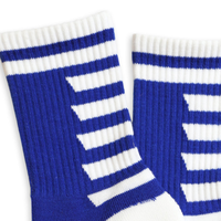 Chaussettes Zeta Phi Beta bleu roi et blanc avec lettres grecques, vêtements de sororité 1920, chaussettes confortables en tricot pour tous les jours