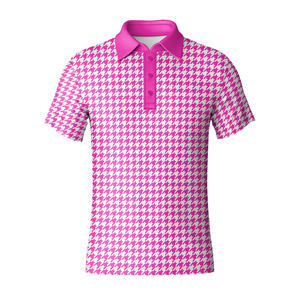 Polo de golf personnalisé pour homme, manches courtes, performance, motif intégral, tissu respirant, pour le parcours de golf, vêtements de sport - Product Image 3