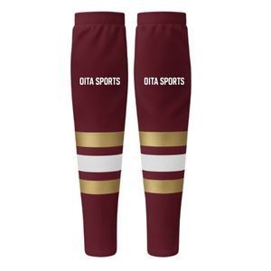 Men Maroon Gold Hockey <b>Socks</b> Polyester Athletic Sports <b>Socks</b> Team Match Uniform <b>Long</b> <b>Socks</b> Training Wear Performance Clothing - Product Image 2