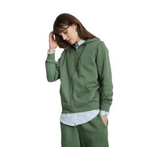 Ensemble de survêtement décontracté pour femme en molleton 100 % coton, avec impression par transfert thermique, séchage rapide, coupe classique - Product Image 2