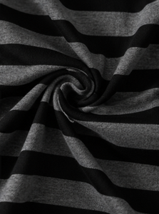 เสื้อเชิ้ตลำลองผ้าฝ้ายลายทางสำหรับผู้ชาย แขนสั้น ปกพับได้ - Product Image 2