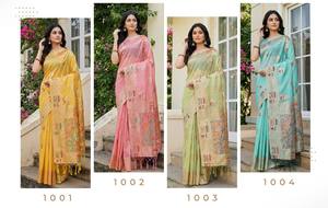 Sari en tissu lin et coton - Décontracté pour femmes, séchage rapide, toutes saisons - Product Image 5