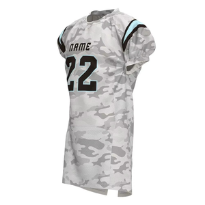Camiseta de Fútbol Americano Personalizada para Hombre, Estampado de Camuflaje, Manga Corta, Sublimada, Poliéster que Absorbe la Humedad, Corte Atlético - Product Image 3