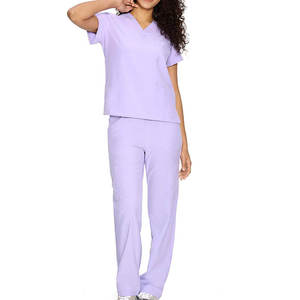 Ensemble de blouses d'infirmière, tissu confortable, tenue de travail quotidienne, vêtements pour le personnel de clinique, design léger et respirant - Product Image 1