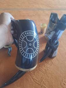 Mug en corne de buffle léger et écologique fait main, style Viking, verre à bière moderne de haute qualité FAIZA CRAFT Uttar Pradesh - Product Image 2