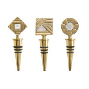 Custom Brass <b>Wine</b> <b>Stopper</b> Durable Eco-Friendly Anti-Slip Artistic Luxury Bar Accessory for Parties - Product Image 1