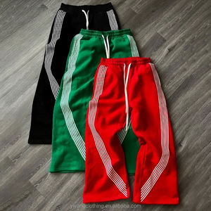 Pantalones Deportivos Extra Grandes para Hombre, Fabricación de Alta Calidad, Pantalones Casuales con Franjas Laterales Personalizadas, Pantalones Vintage con Efecto Desgastado por el Sol - Product Image 1