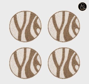 Custom Logo Large <b>Coasters</b> Classic Style Beaded Hick <b>Heat</b> Resistant Beaded <b>Coaster</b> Buy Direct From Supplier - Product Image 6