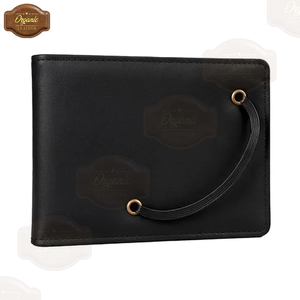 Classic Noir Leather Passport Holder | Genuine Leather Travel <b>Wallet</b> | <b>RFID</b> Passport Cover for Men Luxury Handmade OEM ODM - Product Image 5