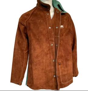 Veste de soudage ignifuge, vêtements ignifuges avec doublure en coton FR, combinaison en cuir de vachette fendu - Product Image 4