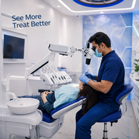 Microscopio Quirúrgico Dental NOVEL INDUSTRIES con Cámara 2K |   Diseño de Binoculares LED para Uso en Equipos de Clínicas Dentales de Precisión