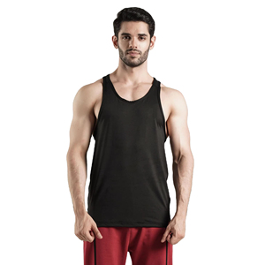 Camiseta sin mangas acanalada personalizada para hombre, cuello redondo, chaleco liso, camiseta interior básica de algodón, ropa deportiva informal, camiseta sin mangas para fitness para hombre - Product Image 1