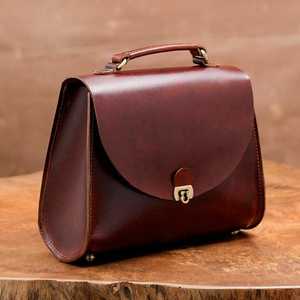 Sac bandoulière en cuir véritable, forme enveloppe, fermeture à boucle, bandoulière, homme, vintage, durable, toutes saisons, usage quotidien, 2-2,9 L - Product Image 4