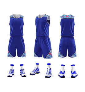 Conjunto de Uniforme de Baloncesto Sublimado Personalizado, Jersey sin Mangas con Estampado Geométrico Negro, Pantalones Cortos, Corte Atlético Unisex, 100% Poliéster - Product Image 6