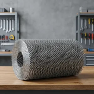 Lámina de Malla Metálica Expandida de Acero Dulce de Alta Resistencia con Perforación Diamantada, Rollo de Malla Expandida de Acero Dulce Premium para Uso Industrial - Product Image 1