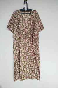 Robe kaftan en coton indien faite à la main, légère, jaune, pour la plage, idéale pour l'été - Product Image 6