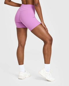กางเกงขาสั้นรัดรูปขายดี สีม่วงออร์คิด กางเกงขาสั้นเอวสูงสำหรับผู้หญิง กางเกงขาสั้นรัดรูปเอวสูงสำหรับผู้หญิง - Product Image 6