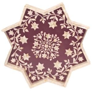 Affordable Blue Star Shape Design MDF Board Over <b>Mother</b> & Pearl Inlay New Design Hot Selling with High Quality Serving Tray - Product Image 3