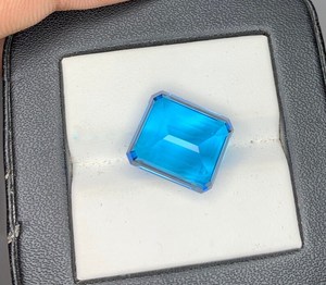 Topacio azul suizo natural, piedra facetada rectangular, piedra suelta para la fabricación de joyas, anillos, colgantes, pendientes - Product Image 2