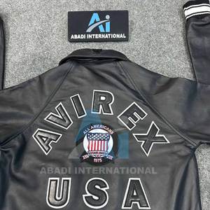 Veste en cuir Avirex pour femmes, vêtements de rue de haute qualité, veste courte Avirex, meilleure fabrication, vestes Avirex de haute qualité pour femmes - Product Image 6