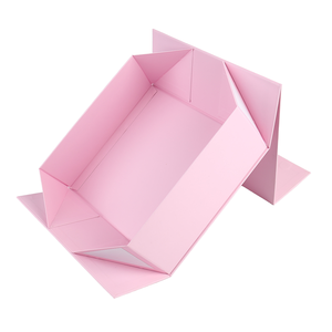 Caja de Papel Plegable Reciclable con Lazo Rosa y Logotipo Personalizado en Relieve, Laminación Mate, Protección UV, Embalaje para Regalo del Día de San Valentín - Product Image 3