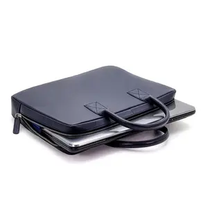 CHASE PLUS Porte-documents pour ordinateur portable en cuir de qualité supérieure Regalia Blue-Bristol - Product Image 3