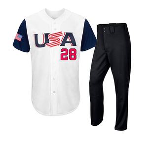 Nouveau sur mesure sport Baseball uniforme pour hommes Pakistan haut Style vêtements de sport Baseball uniforme ensemble col en v couleur unie - Product Image 1
